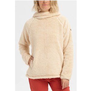 Burton Lynx Pullover Cream Long Sleeve Hooded Fleece - Size L - EUC